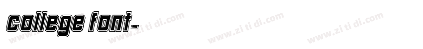 College Font字体转换